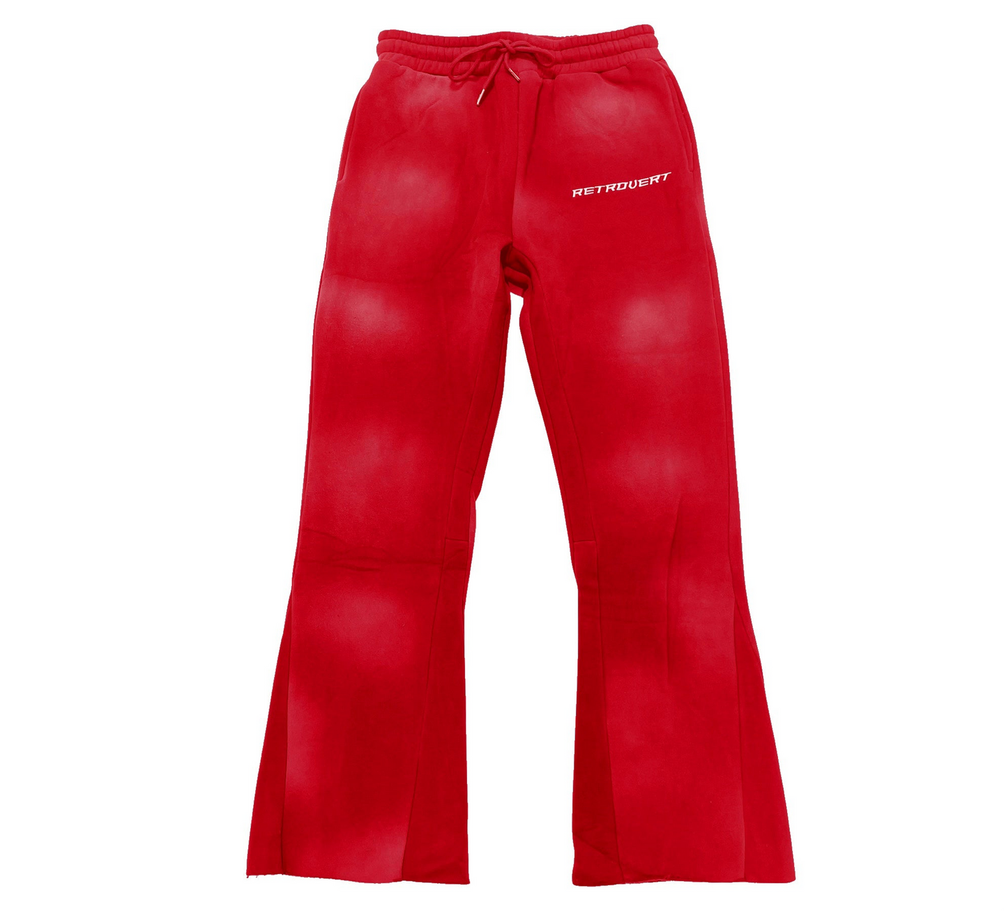 FLARE RED SWEATPANTS