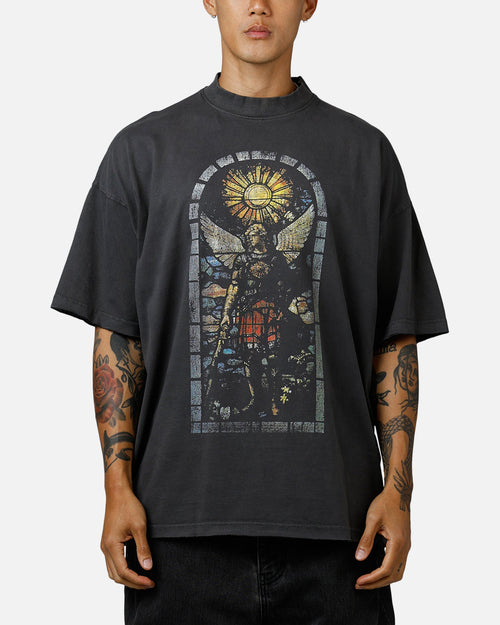 SAINT MORTA KINGDOMCOME BOXY T-SHIRT WASHED CHARCOAL
