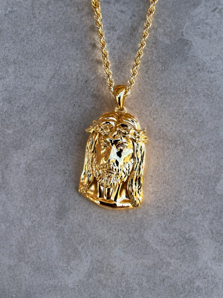 10k Gold Jesus Face