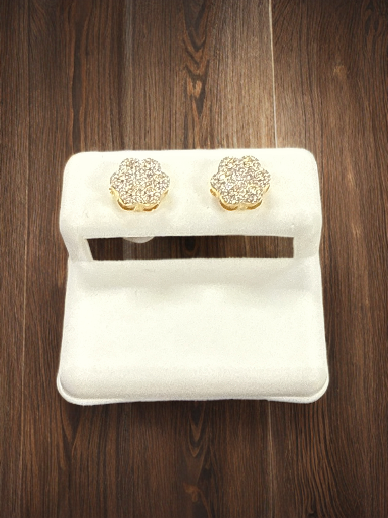 10k Gold Diamond Earrings (8mm)