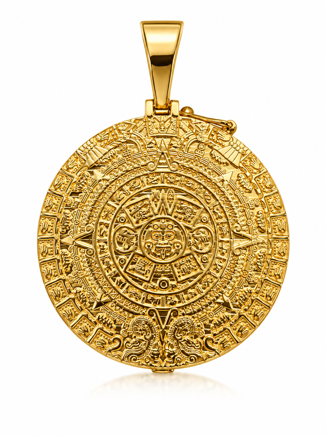 14K Gold Greek Key 50 Peso Coin Bezel