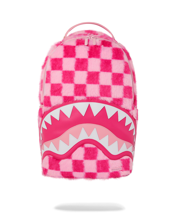 FURZILLA SHARK (PINK CHECK) BACKPACK