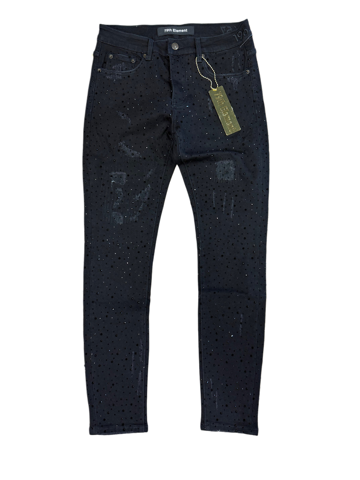 Black Rhinestone Skinny