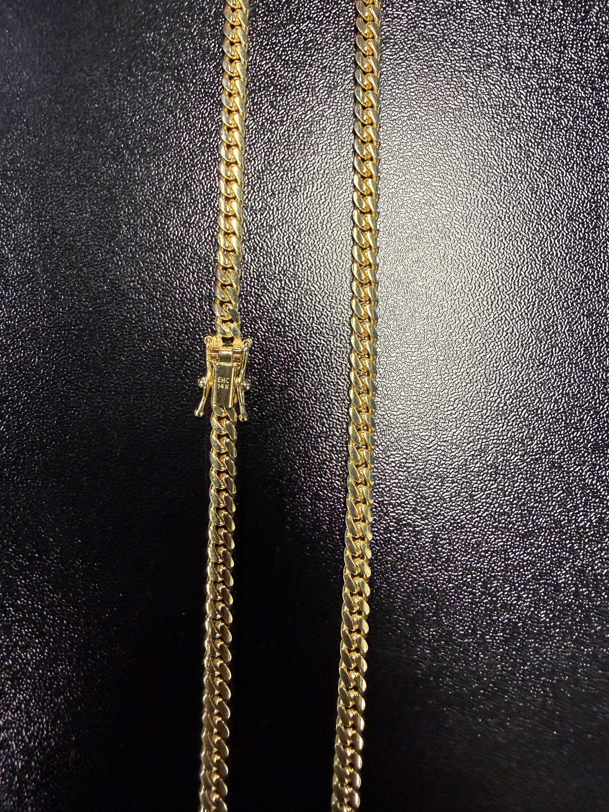 14K Solid Yellow Gold Miami Cuban Link Chain – 4mm | 24”