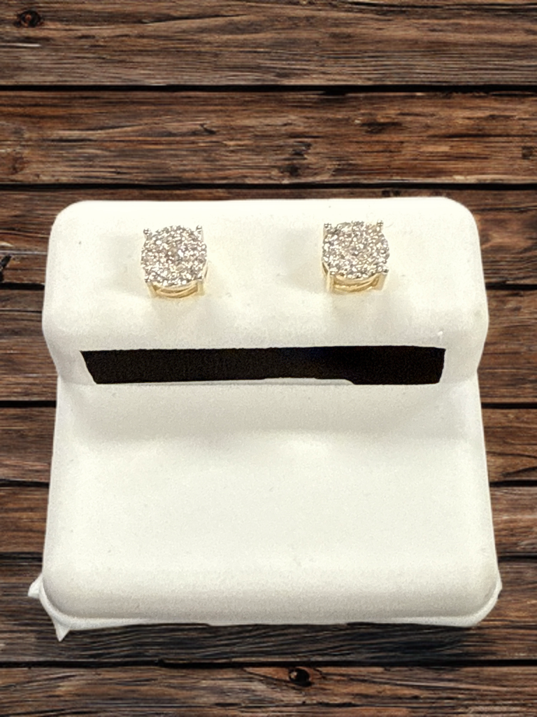10K Gold Diamond Earrings (6mm)