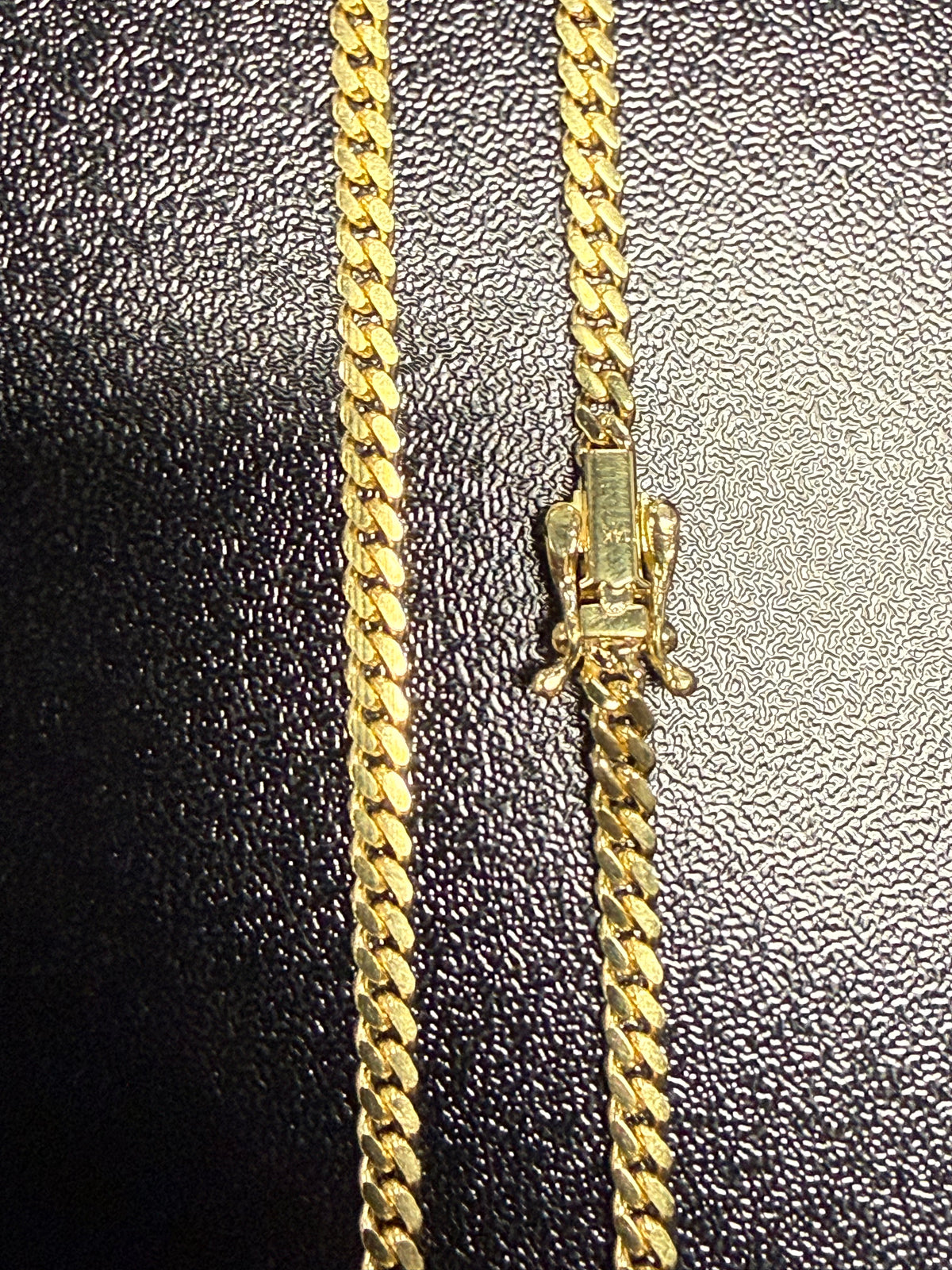 Solid 14k Yellow Gold 3mm Miami Cuban Link Chain