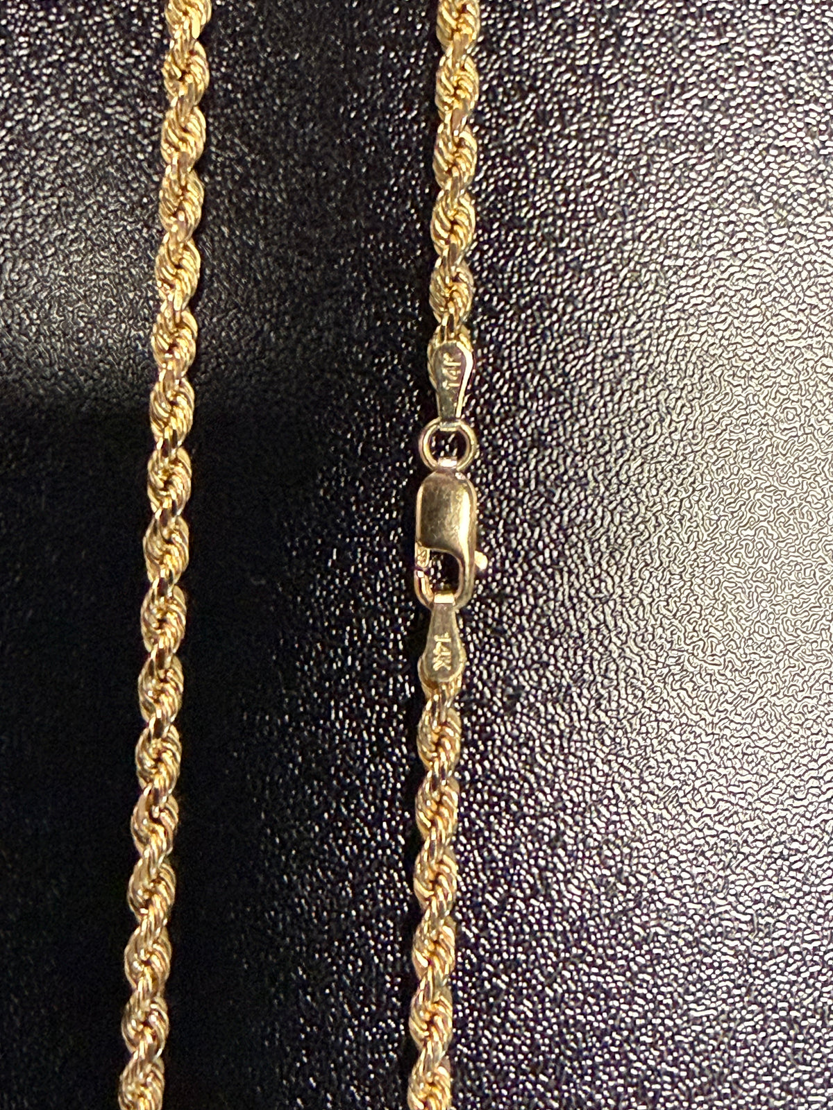 Solid 14k Gold 3mm Rope Chain