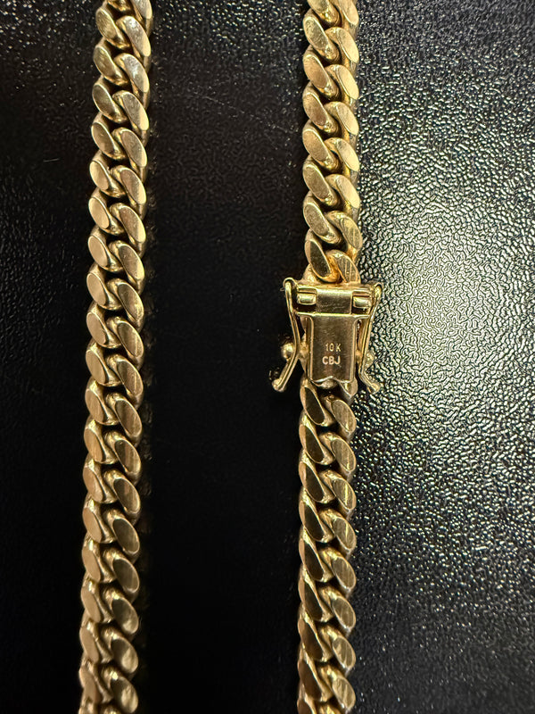 10k Solid Gold 6mm Miami Cuban Link Chain