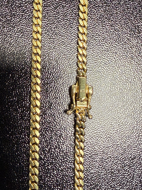 10k Solid Gold 3mm Miami Cuban Link Chain