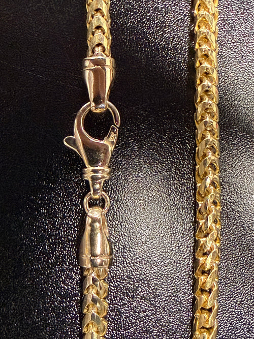 10K Solid Gold 5.5mm Round Franco Chain