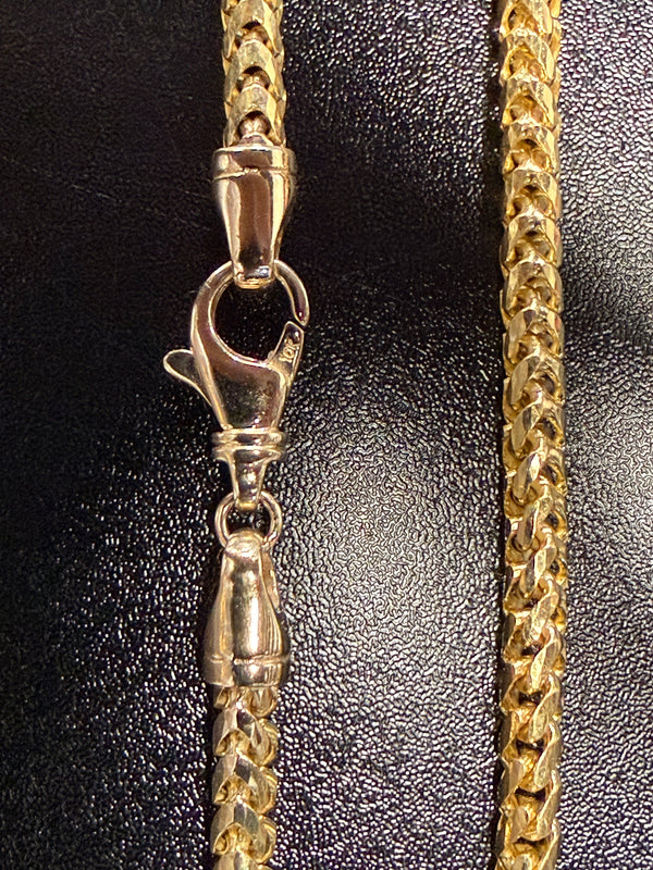 10K Solid Gold 5.5mm Round Franco Chain