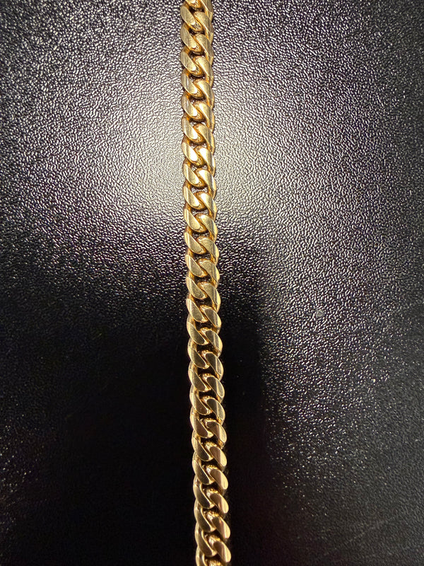 18K Gold Miami Cuban Link Bracelet - 8"
