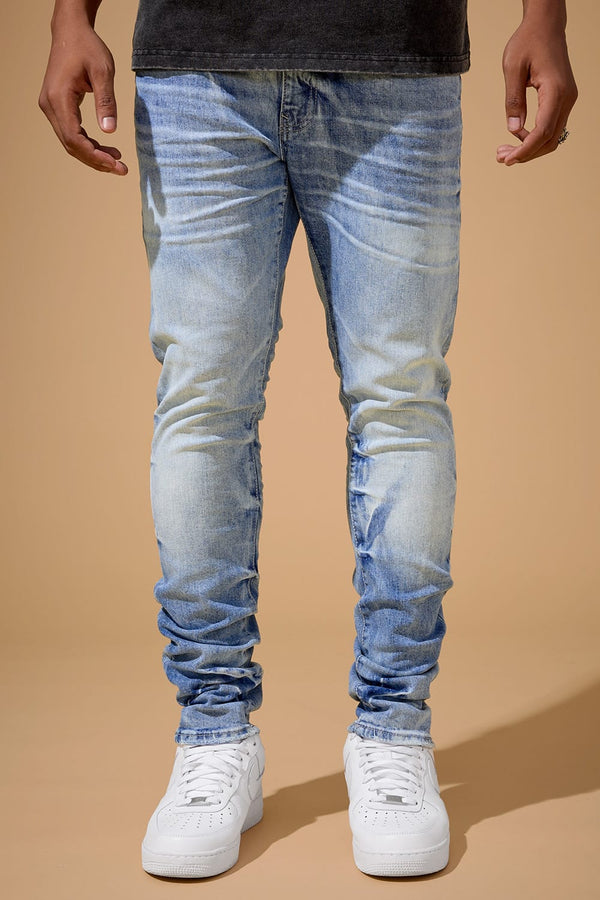 SLIM TAPER FIT - WINDSTORM DENIM - SEAN COLLECTION( RIVER BLUE)