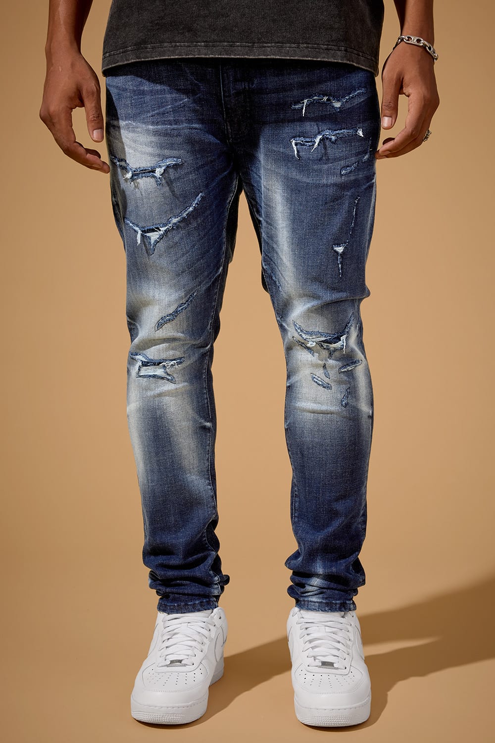 SLIM TAPER FIT - GEOSTORM DENIM - SEAN COLLECTION(AGED WASH)