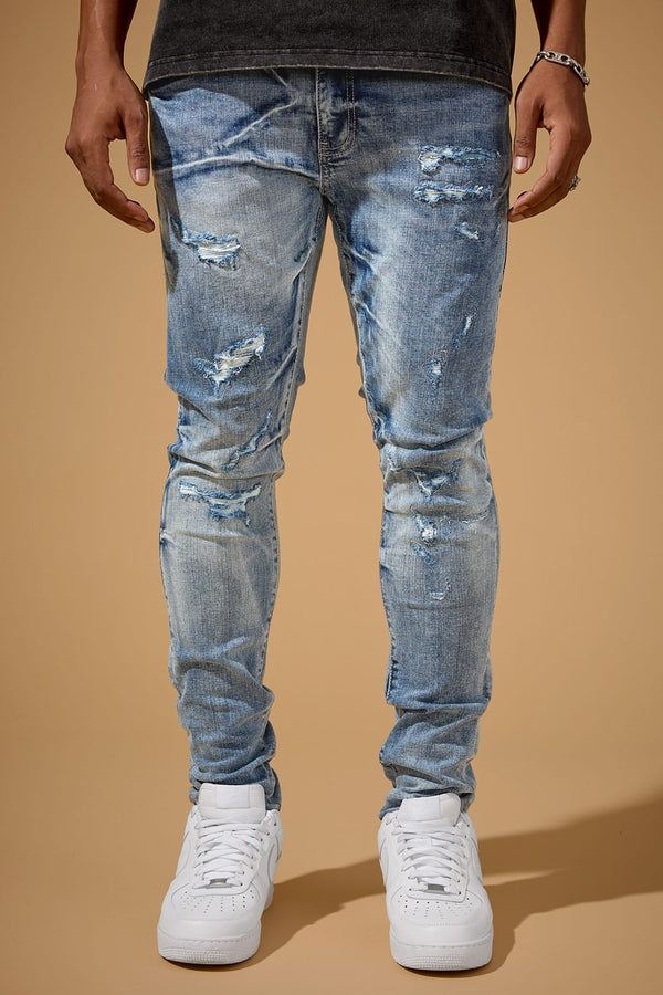 SLIM TAPER FIT - GEOSTORM DENIM - SEAN COLLECTION(ARCTIC WASH)