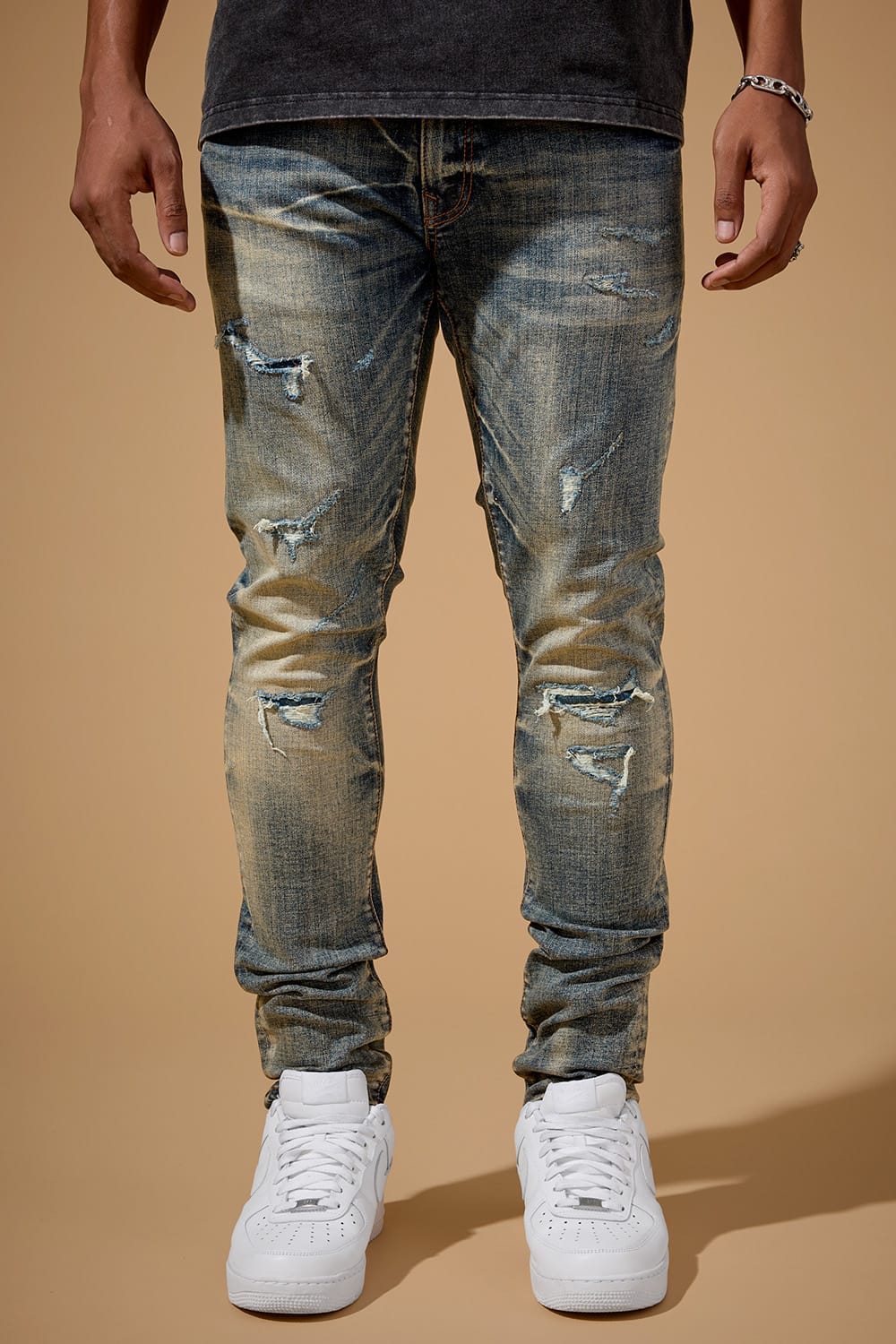 SLIM TAPER FIT - GEOSTORM DENIM - SEAN COLLECTION(DESERT BLUE)