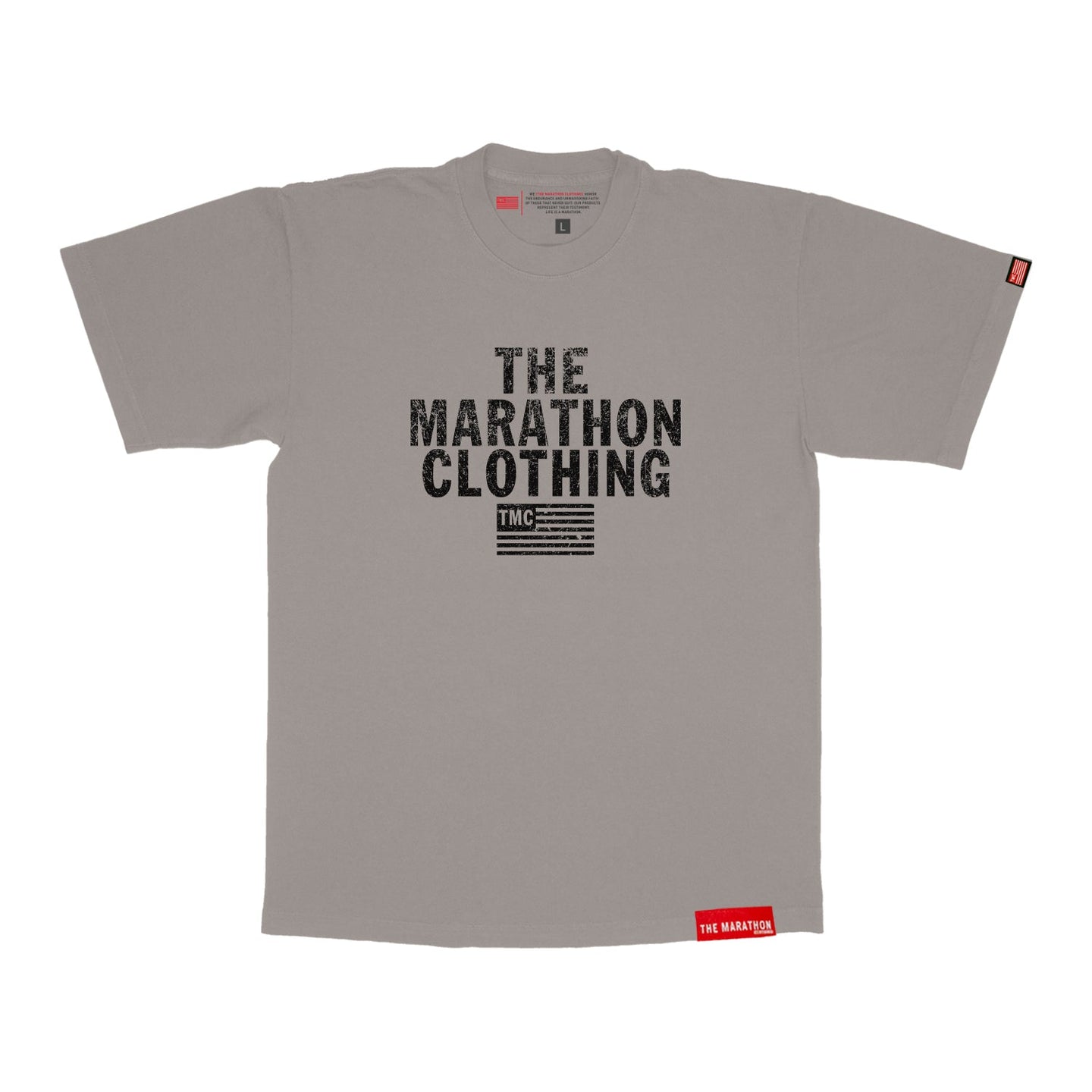 VINTAGE TMC STACKED LOGO T-SHIRT - MOCHA GREY/BLACK