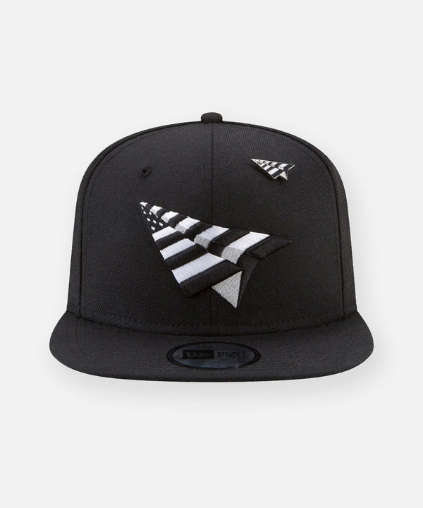 The Original Crown Old School Snapback Hat with Green Undervisor