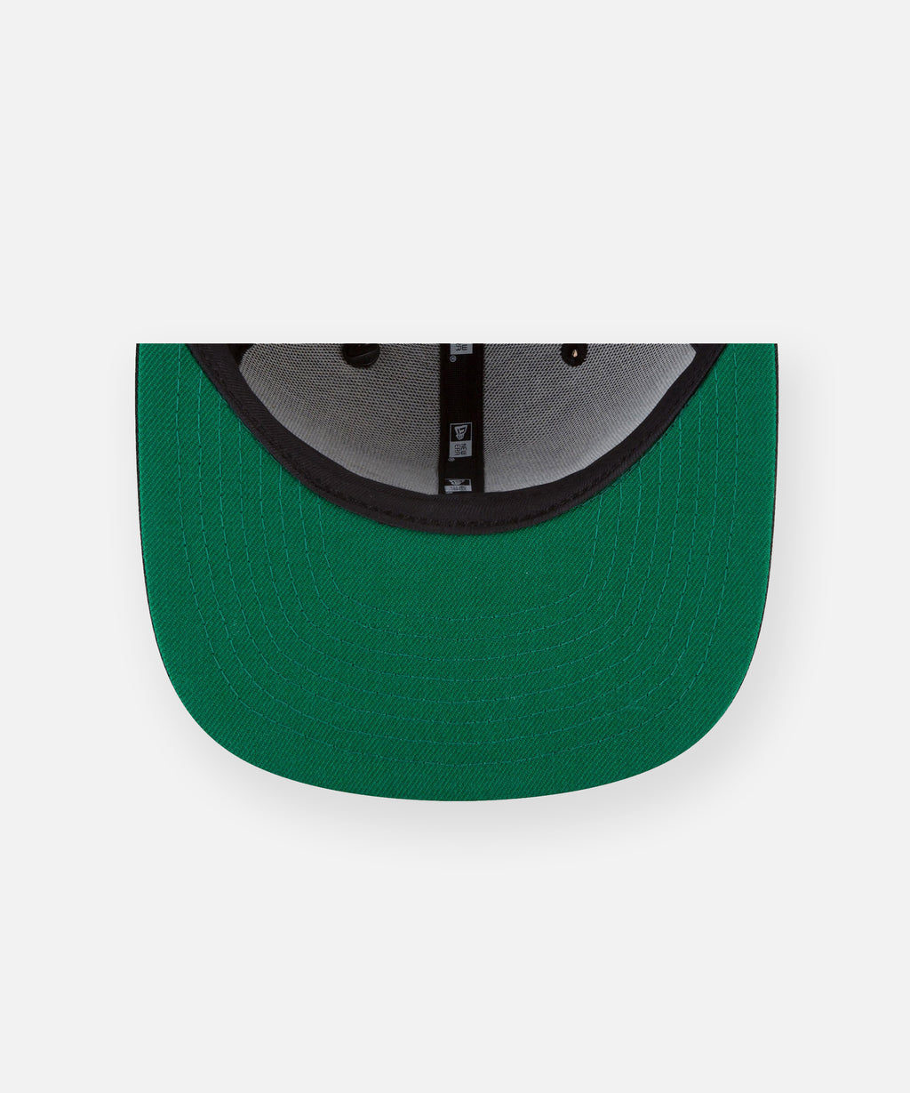 The Original Crown Old School Snapback Hat with Green Undervisor