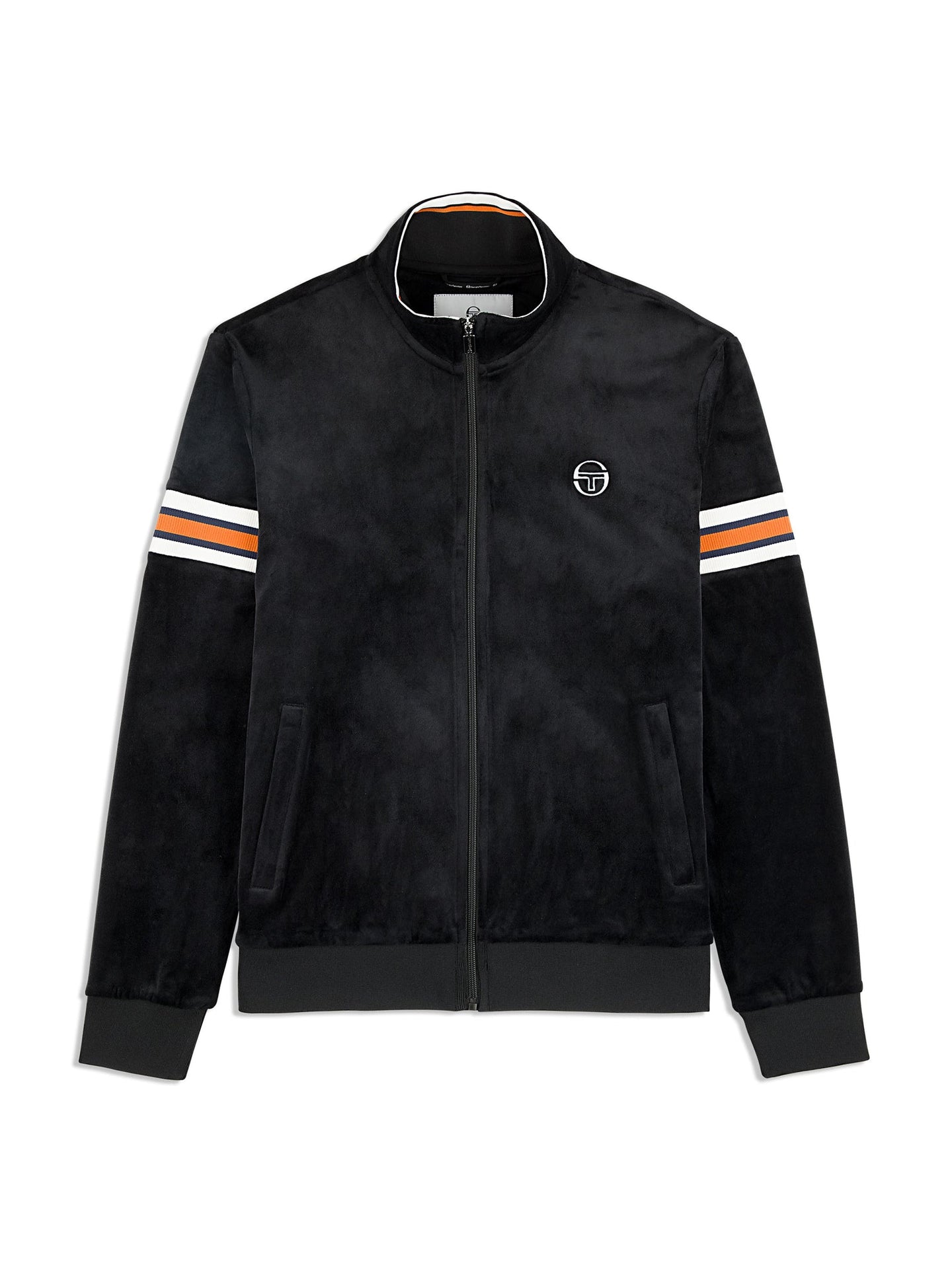 OSTUNI VELOUR TRACK JACKET- BLACK BEAUTY