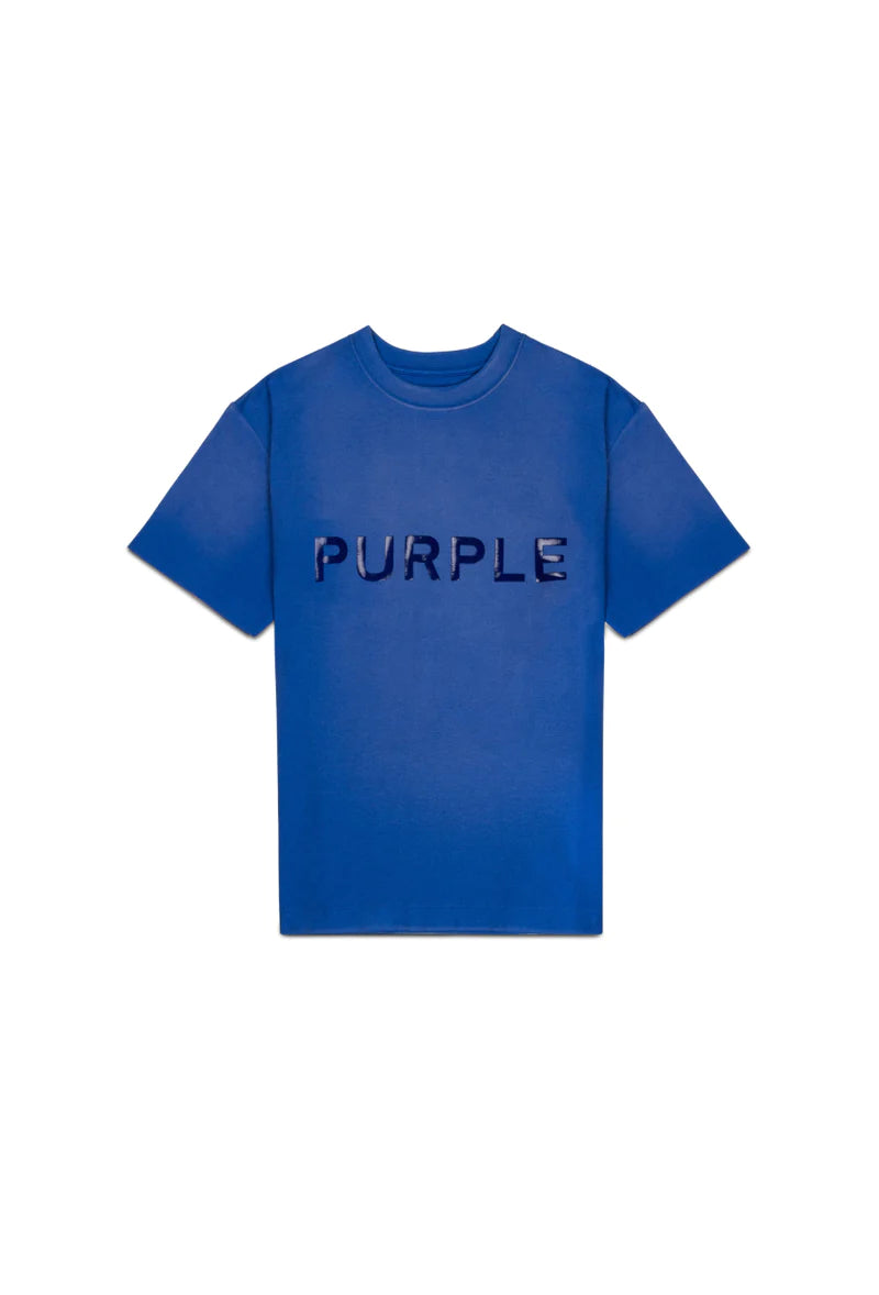 PURPLE BRAND  WORDMARK T-SHIRT - BLUE