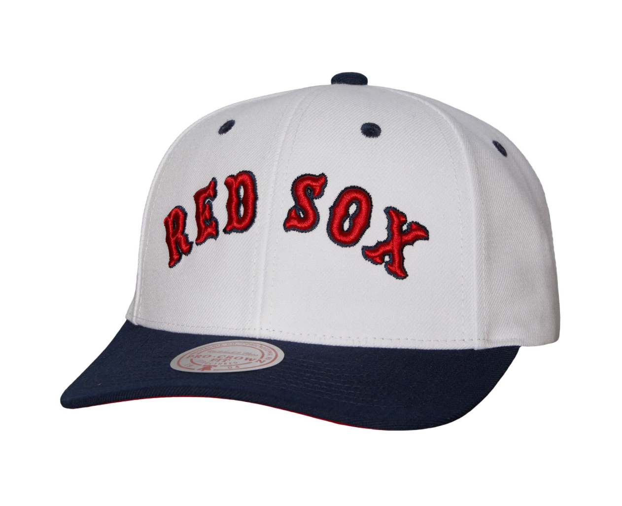 Boston Red Sox Mitchell & Ness Cooperstown Collection Pro Crown Snapback Hat - White