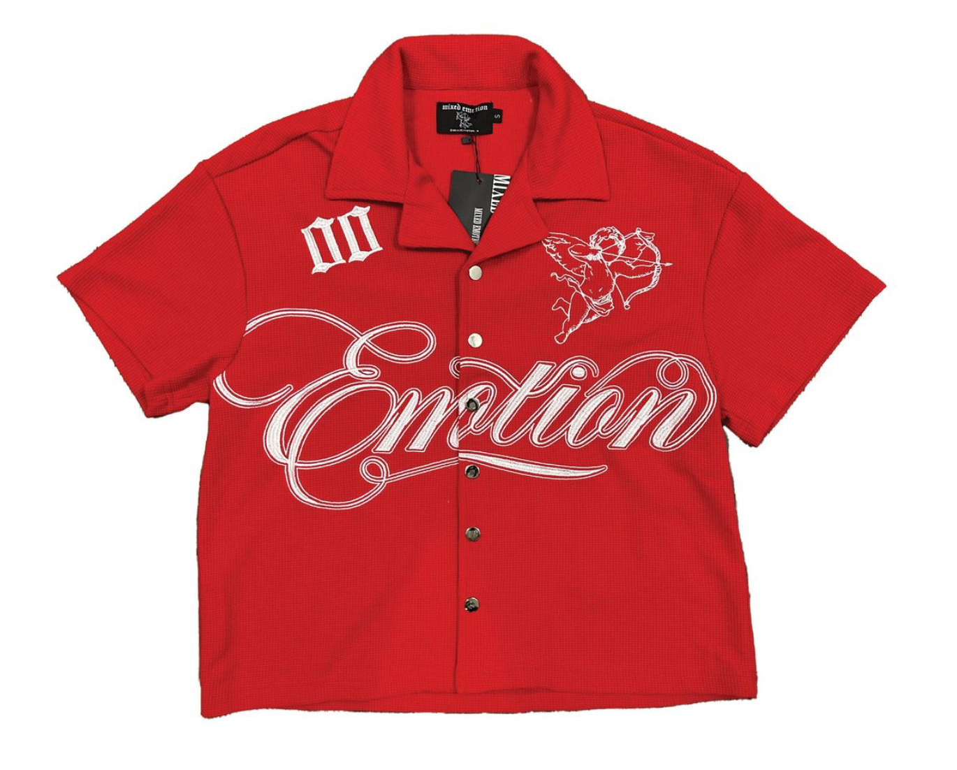 Red Signature Button Up