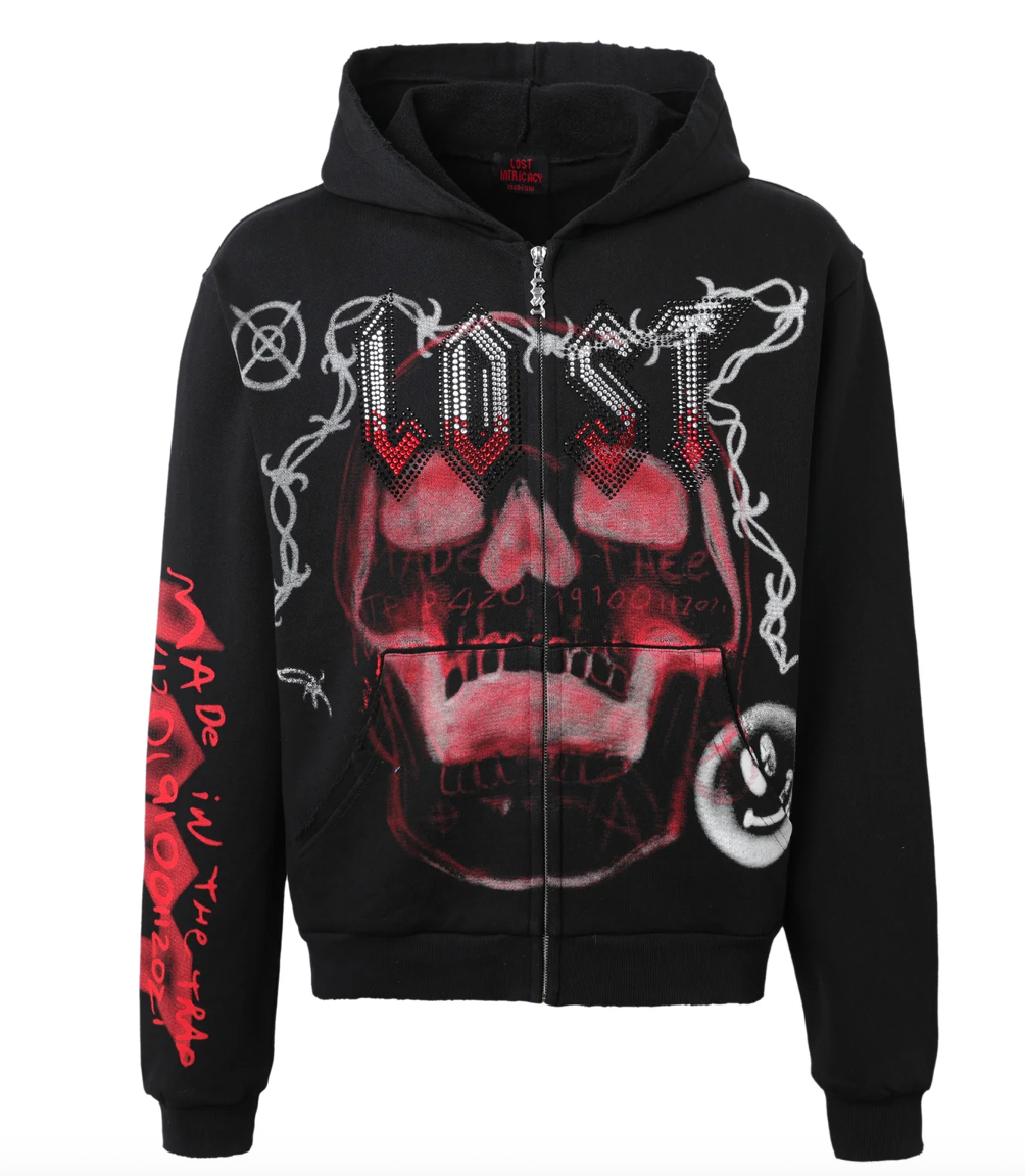Skull Bound Zip Up