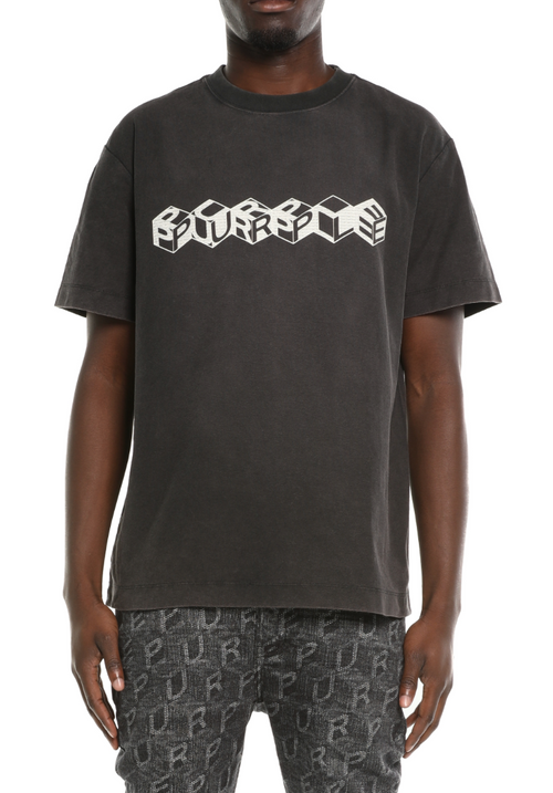 Cube Tee(Washed Black)