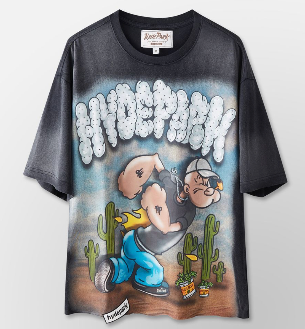 Puffing Spinach Tee - Black