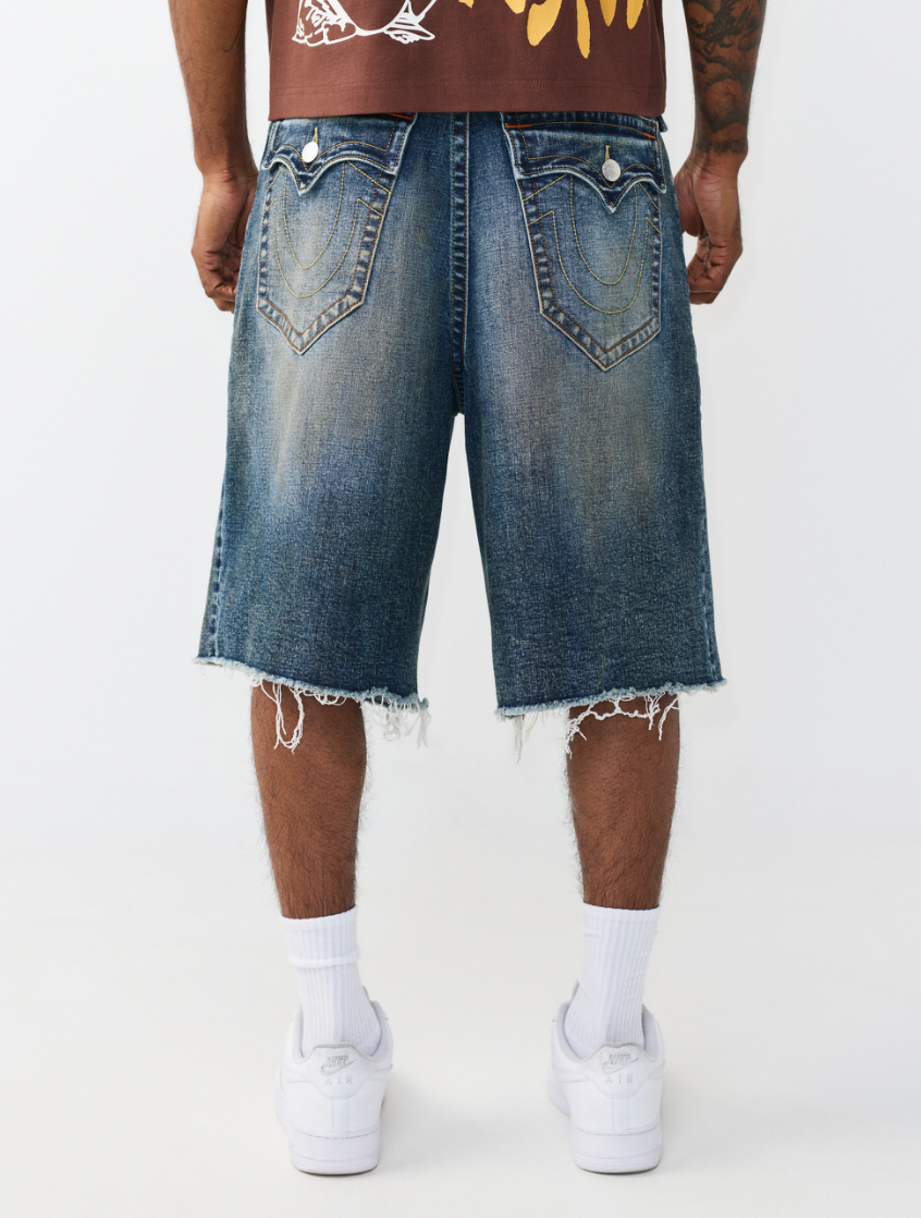 Mikey Frayed Hem Flap Baggy Af Short