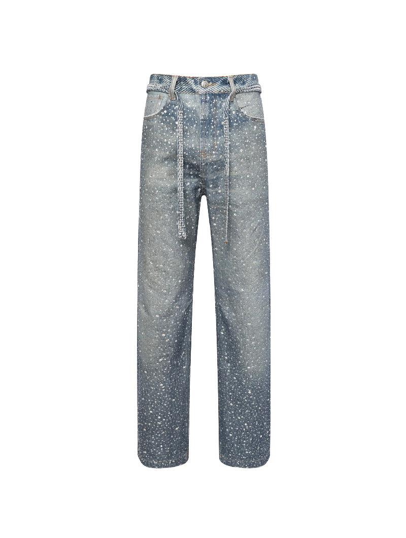 20K Swarovski Diamond Pants Blue
