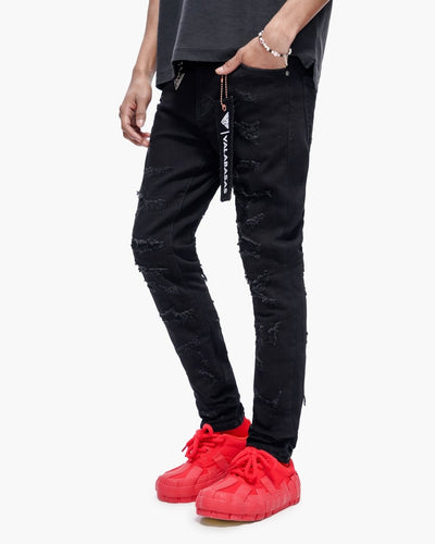 VALABASAS  EDGE JET BLACK SKINNY
