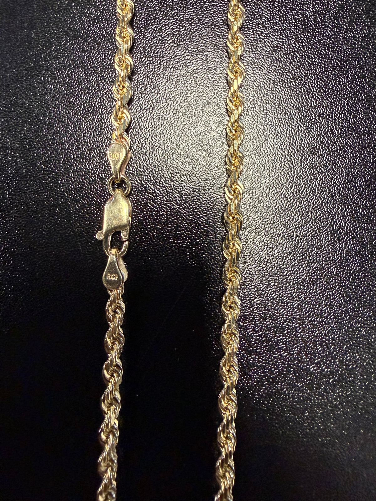 10K Yellow Gold 4mm Diamond-Cut Rope Chain – 26”