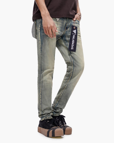 VALABASAS  SLEDGE VINTAGE BLUE SKINNY
