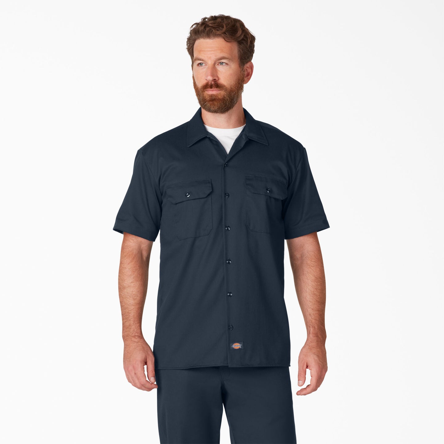 Short Sleeve Work Shirt, Dark Navy