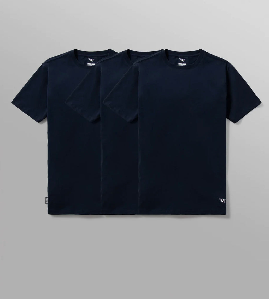 ESSENTIAL 3 PACK TEE - NAVY