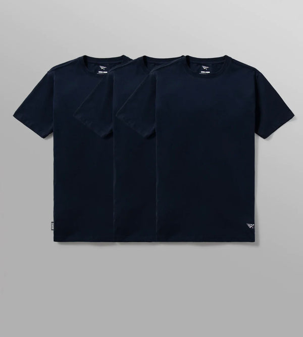 ESSENTIAL 3 PACK TEE - NAVY