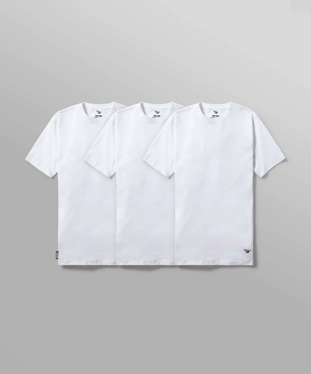 Paper Planes Essential  3pk Tee- WHITE