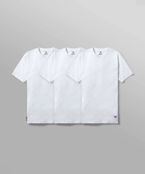 Paper Planes Essential  3pk Tee- WHITE