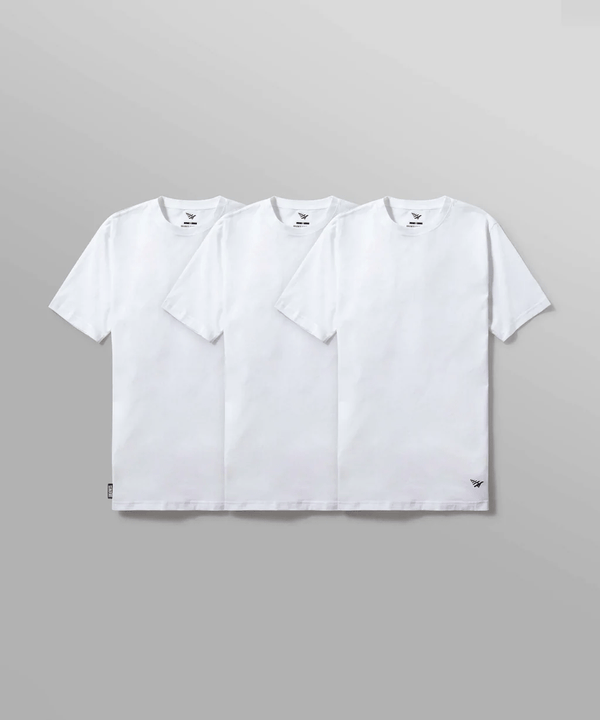 Paper Planes Essential  3pk Tee- WHITE