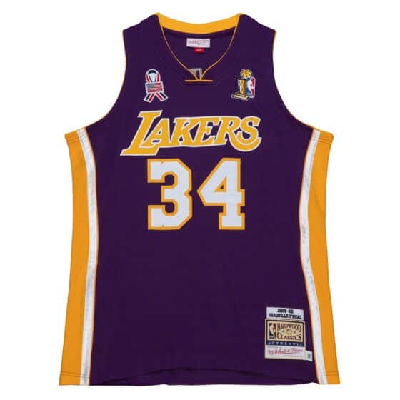 Authentic Shaquille O'Neal Los Angeles Lakers 2001-02 Jersey